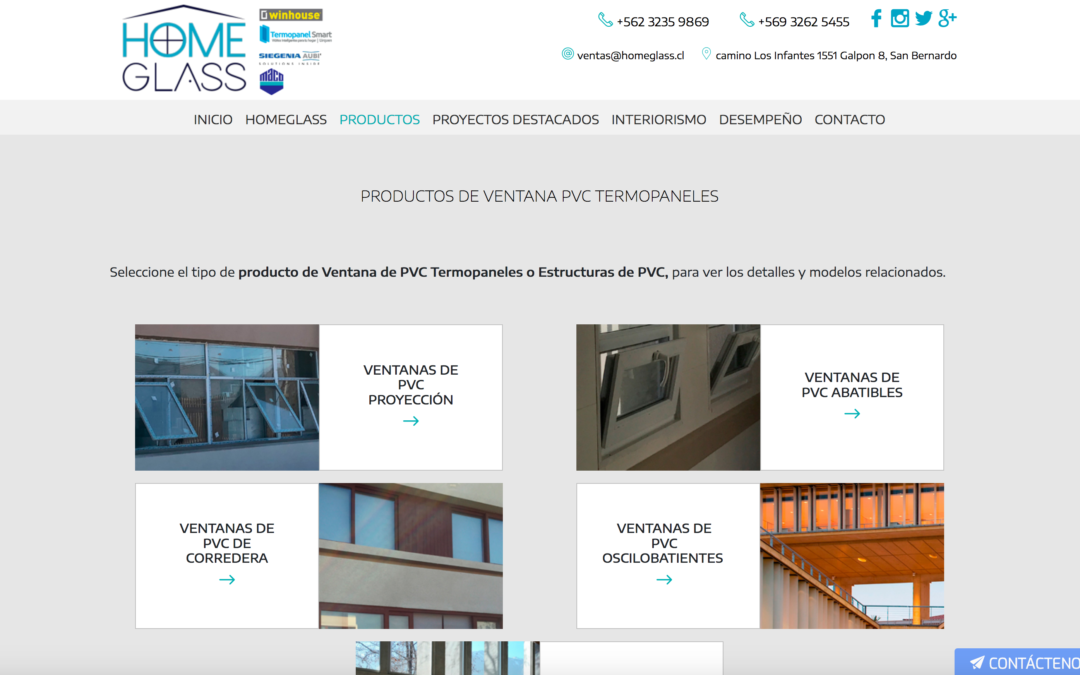 Homeglass, ventanas de pvc, muros cortinas y cristales de seguridad