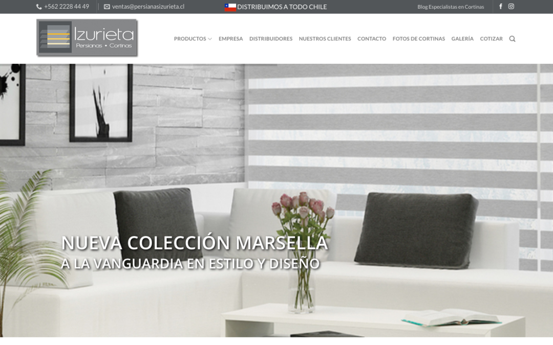 Cortinas Izurieta, Fabrica cortinas Roller en Chile