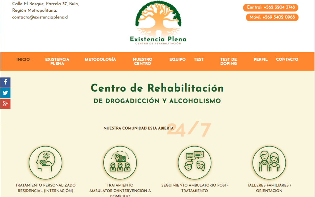 Existencia Plena, Centros Rehabilitación en Santiago