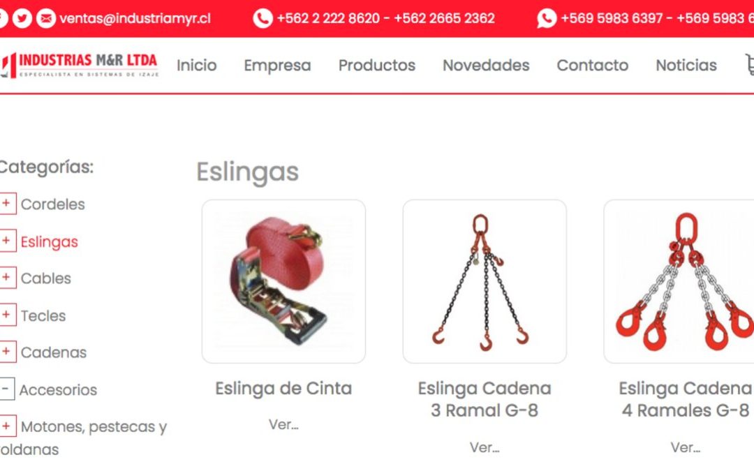 Industria MyR, proveedor de productos de izajes en Recoleta