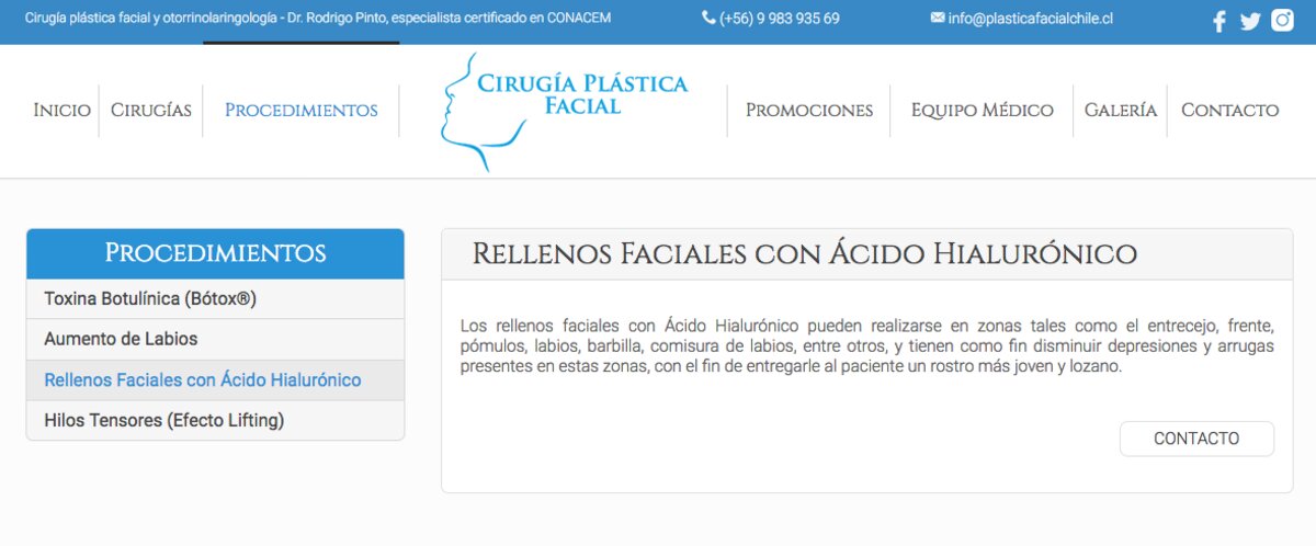 Rejuvenecimiento facial en Santiago