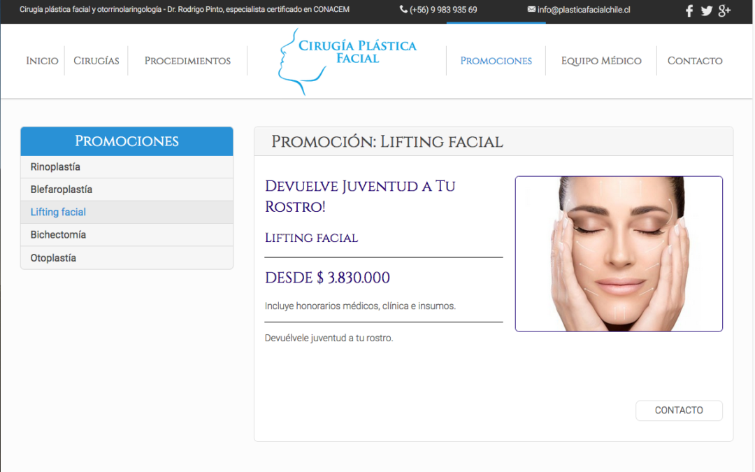 Plástica Facial, Cirugía Facial en RM