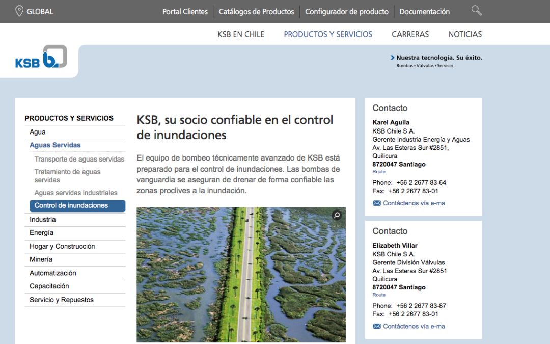 KSB, Comercializadora de Bomba para Agua Servida