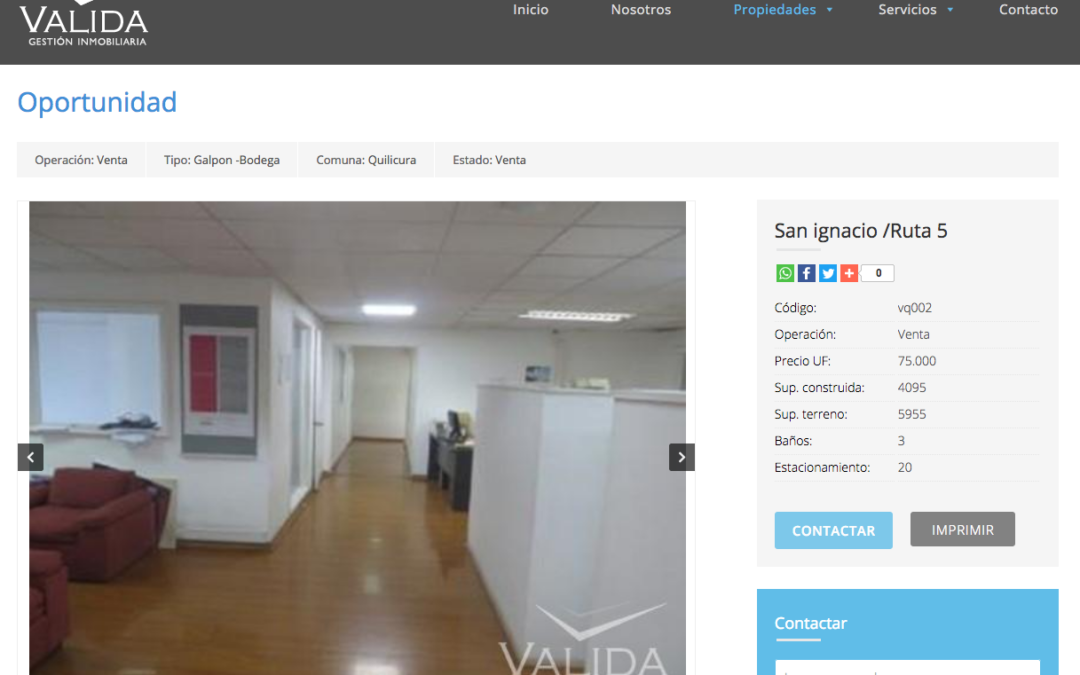 Valida Propiedades, Arriendo de Propiedades en Quilicura