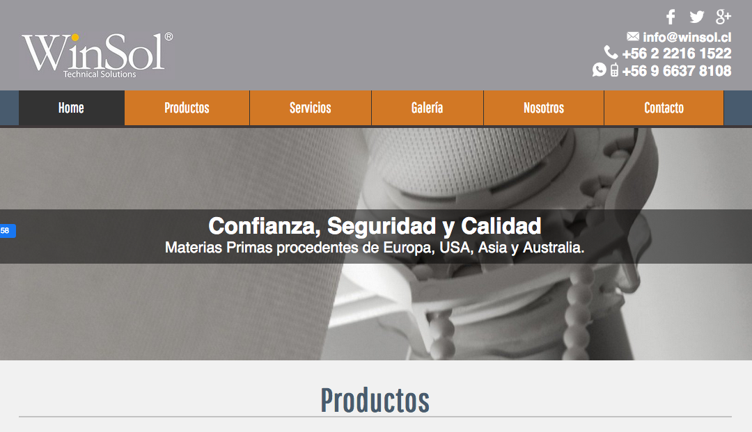 WinSol, Cortinas Rollers Black out en Chile