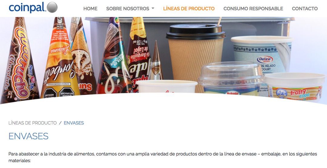 Coinpal, materias primas para helados en Santiago