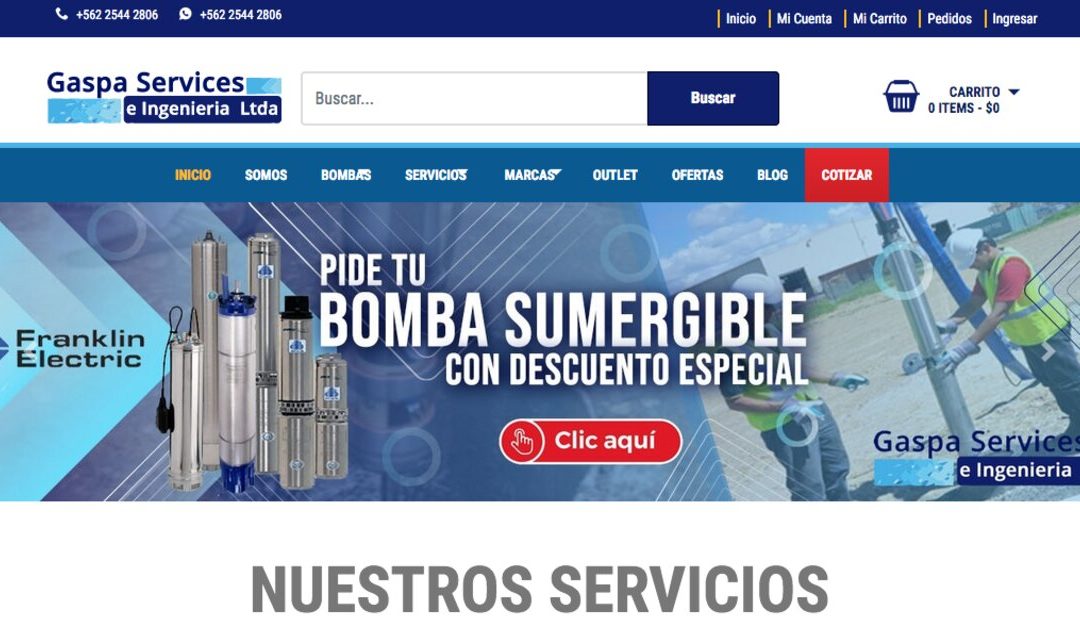 Gaspa Services, mantenimiento de bombas de agua potable