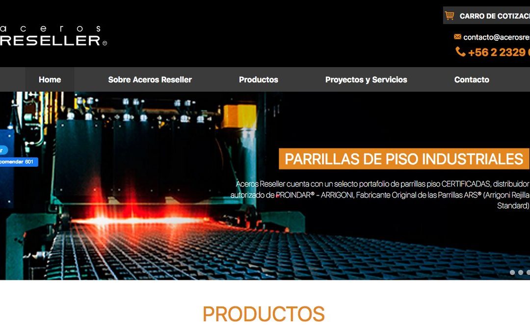 Aceros Reseller, venta de perfiles de acero en Chile