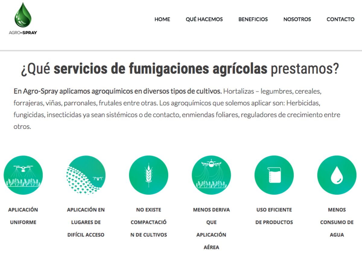 Servicios de fumigación agrícola.